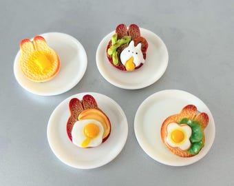 Hare Toast Hair Clip – Bunny Bread with Breakfast Toppings