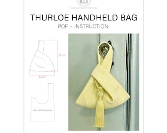 Thurloe Handtasche Schnittmuster (A4 PDF)