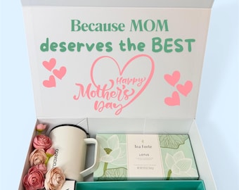 Self-Care Gift Box for Mom – Mug, Tea, Candy, Osea Lip Mask and Oil