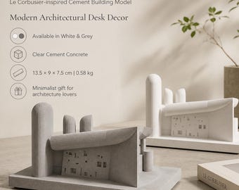 ロンシャン礼拝堂モデル: ル・コルビュジエ セメント建築彫刻 - Etsy 日本