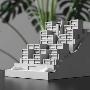 Rokko Housing Cement Model – Tadao Ando Inspired Desk Decor