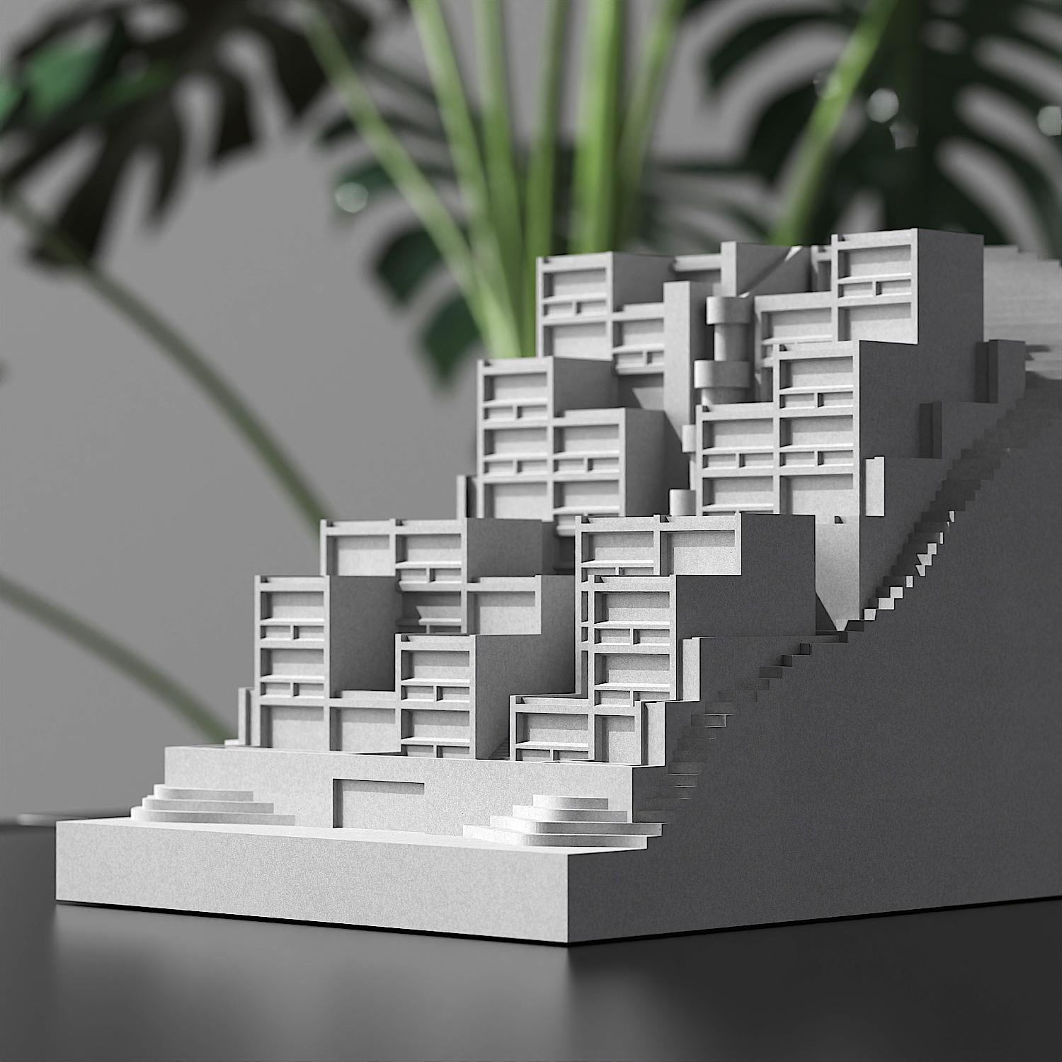【再販なし！】Tadao Ando Rokko Housing Rokko Housing Cement Model – Tadao Ando Inspired Desk Decor - Etsy