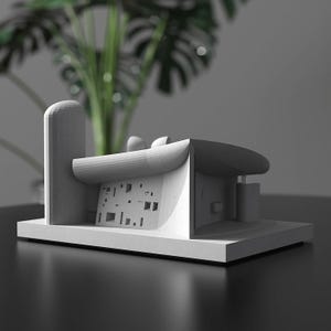 Maqueta de la Capilla Ronchamp: Escultura de arquitectura de cemento de Le Corbusier