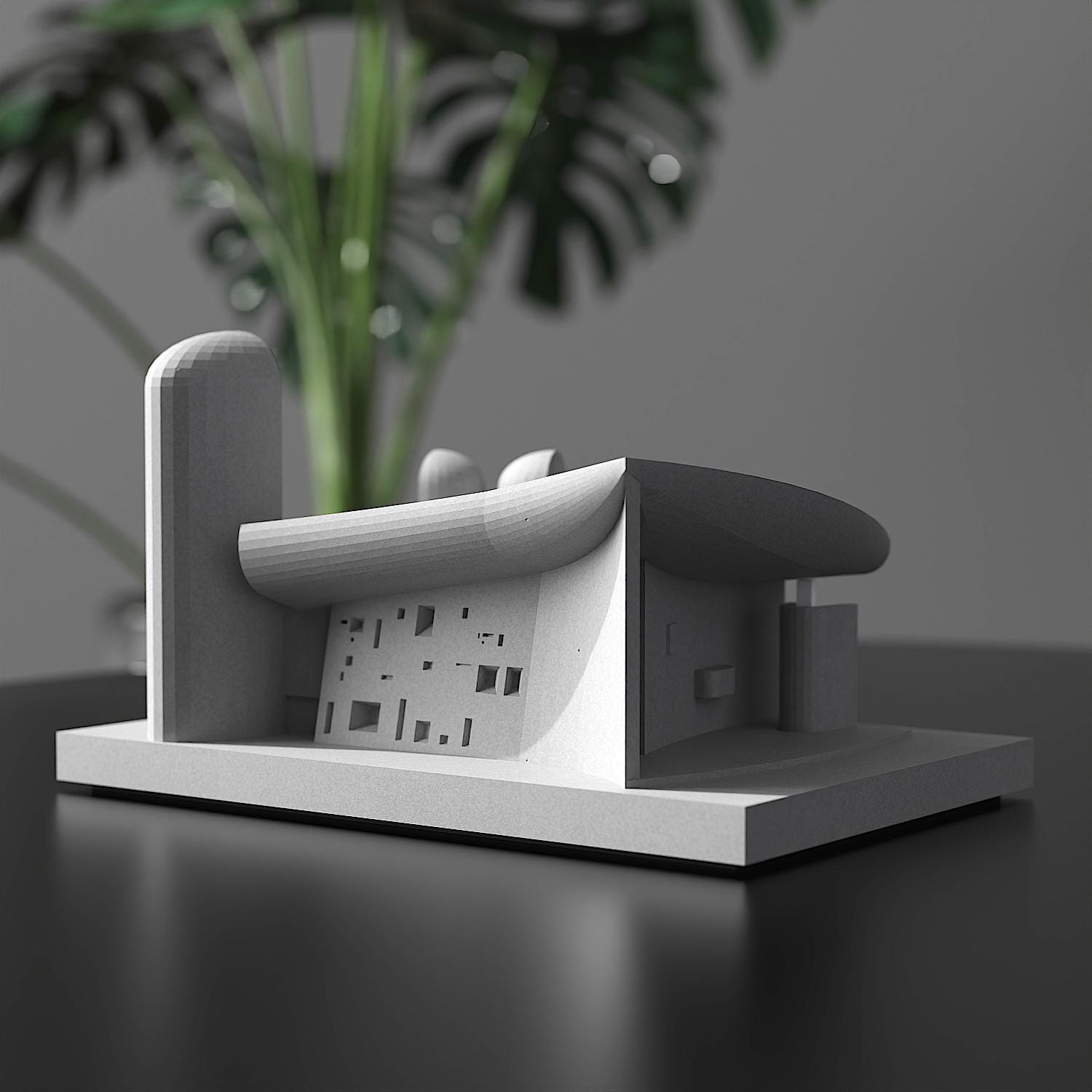ロンシャン礼拝堂モデル: ル・コルビュジエ セメント建築彫刻 - Etsy 日本