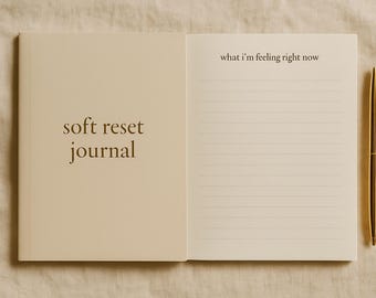 Soft Reset Journal, Self Care Prompts (8x10 PDF Digital Download)