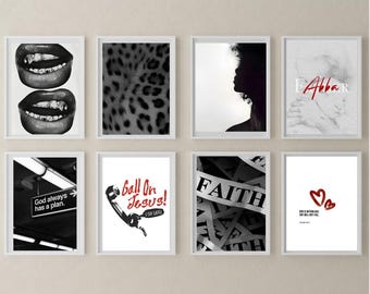 Christian Women Wall Art, HypeBeast Culture Poster, Black Couple Print, Black Art, DIGITAL DOWNLOAD, Culture Art Print Afro American Art