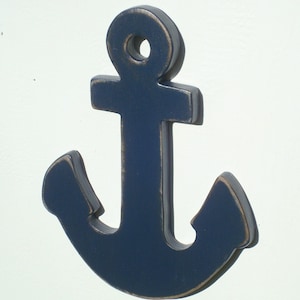 wood anchor nautical art image 1