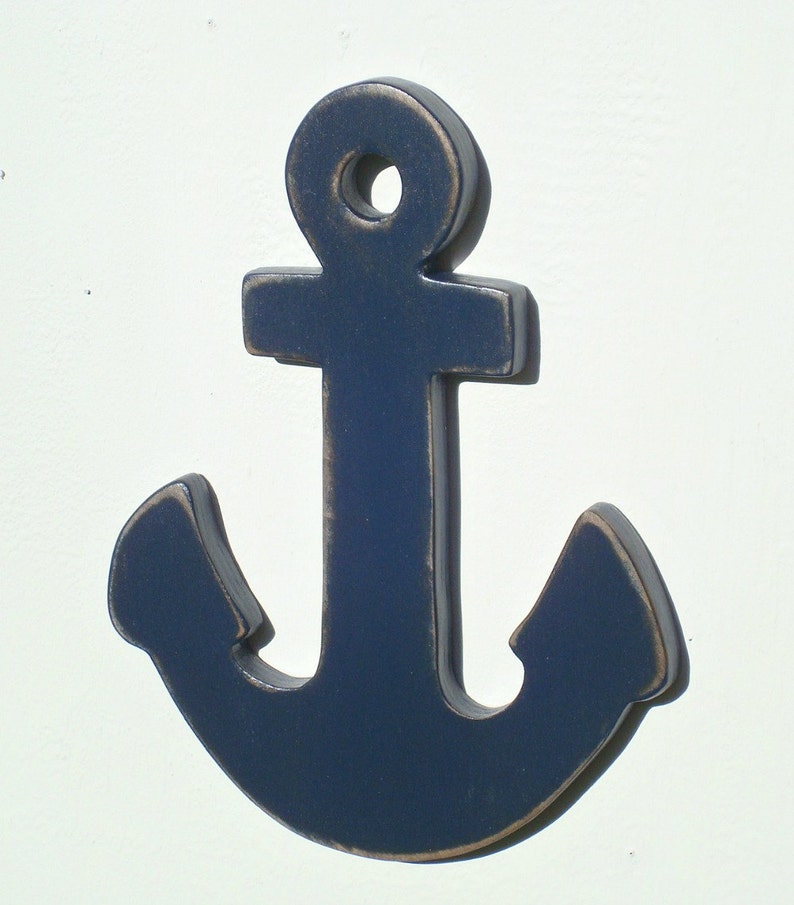 wood anchor nautical art image 6