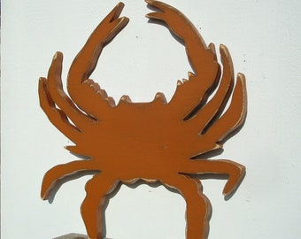 wood crab wall art pick your color