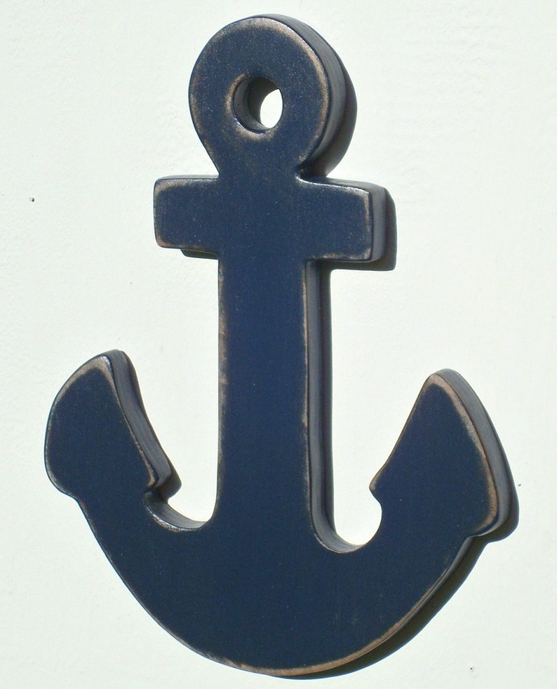 wood anchor nautical art image 5