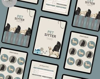 Ultimate Pet Sitting Business Kit | 30+ Pages Canva Templates| Client Forms, Pet Logs, Printables | Pet Sitter Templates, Pet Care Trackers