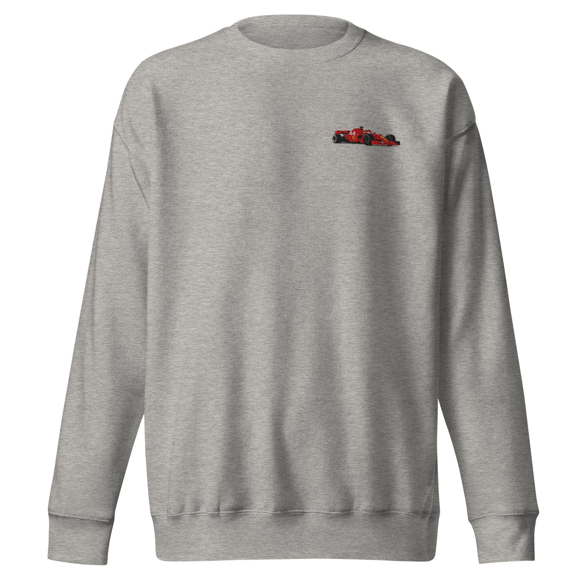 Lewis Hamilton Ferrari Car Sweatshirt,  F1 Sweatshirt, Formula 1 Sweatshirt, Scuderia Ferrari , Embroidered F1 Gift
