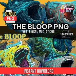 The Bloop PNG Bundle: Mythical Sea Creature Digital Art (4000x4000px)