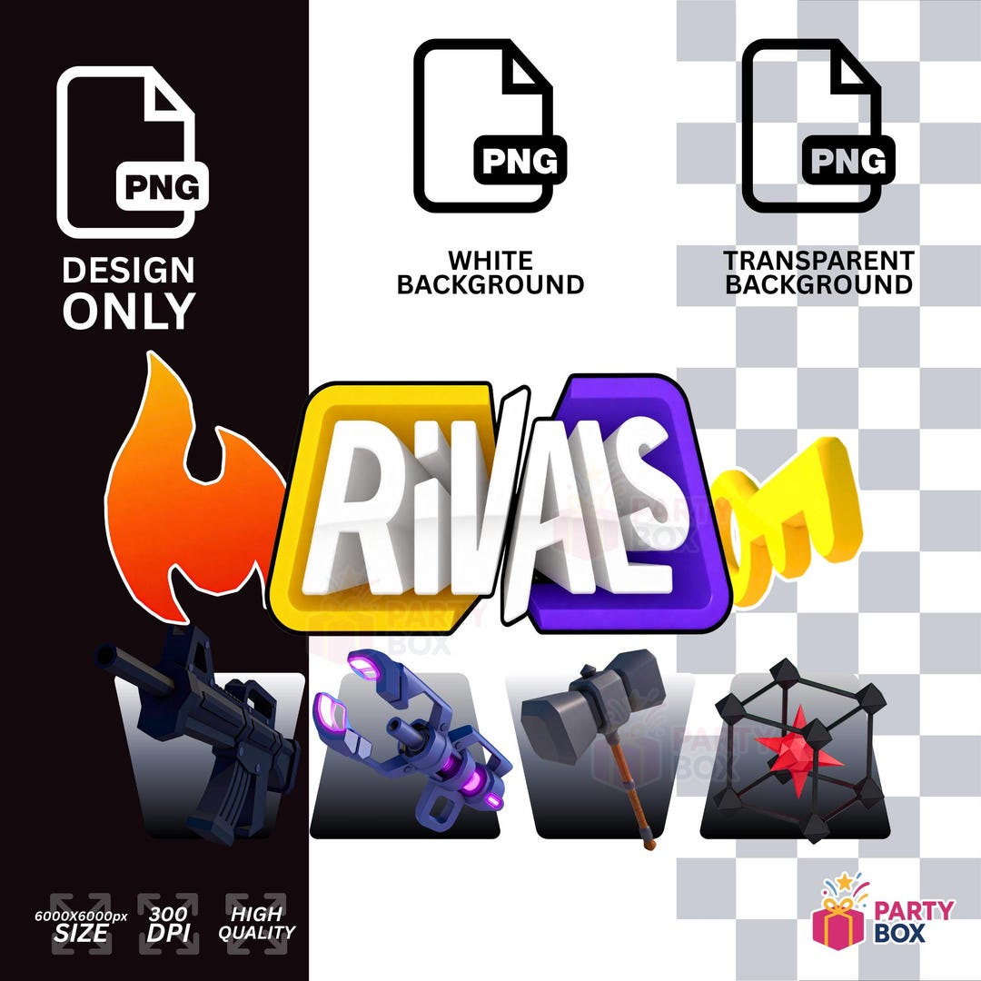 Bundle Roblox Rivals PNG | Sublimation | Sticker Print | Instant ...