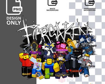 Bundle Roblox Forsaken PNG | Sublimation | Sticker Print | Instant Download