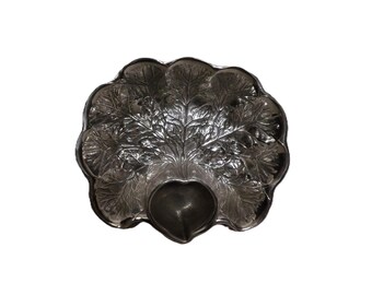 Wilton Armetale Cabbage/Lettuce Leaf Chip & Dip Serving Dish