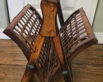 Vintage Bamboo Magazine Rack Holder