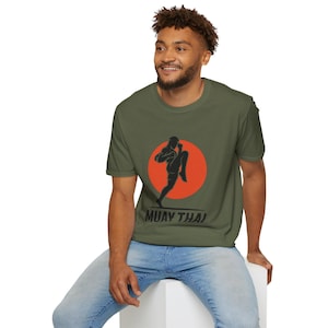 Muay Thai Kickboxing Unisex T-Shirt, Vintage Martial Arts Tee, Traditional Muay Thai Shirt, Japanese Kanji Design