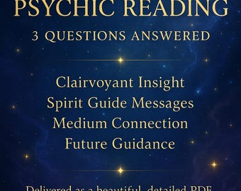 Lettura psichica in giornata: 3 domande, messaggi della guida spirituale (consegna in PDF)