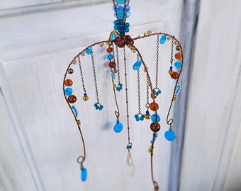 Turquoise Crystal Suncatcher: 25th Birthday Gift for Your Big Sister