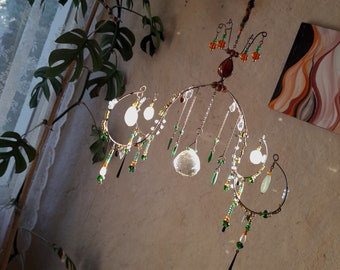 Elegant Crystal Sunctacher Chandelier: Versatile Room Decor & Boho Style wall hanging