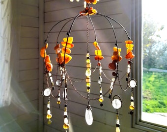 Prisma hanging Indie Window decor 16th birthday gift for her, Suncatcher Crystal Chandelier