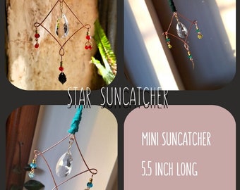 Star Suncatcher Mini Crystal Rainbow Maker Cute Window Prism Pendant Hanging Boho Decor Custom Pick Your Color Gift for Birthday Party