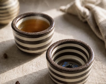Handmade Ceramic Tea Cup Set of 2｜Stoneware Cup｜ Butterfly Bow Cup｜Food Safe Pottery | Tea Gift | Teacup | Custom gift