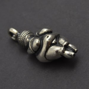 Venus of Willendorf Silver  Pendant ,Ancient Goddess Symbol, Fertility Amulet
