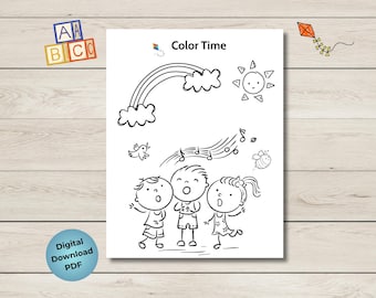 Kids Emotions Coloring Book Printable | SEL Feelings Worksheets & Activities | How I Feel Today Pages PDF