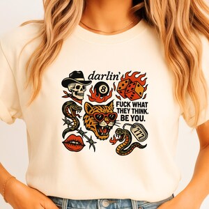 Be You Tattoo PNG, Retro Outlaw Biker Collage Design, Feminist Leopard Clipart, Rebel Sticker Art, Bad Girl Grunge T-Shirt PNG