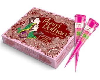 Conos de henna orgánica exuberante / Tinte de henna rojo intenso / Fresco, natural y hecho a pedido / Tatuaje de henna / Mehndi