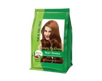 Natural Brown Henna Hair Dye: Lawsonia Inermis, Herbal Formula