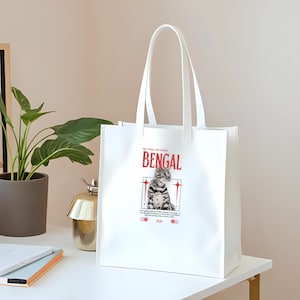 Funny Bengal Cat Tote Bag