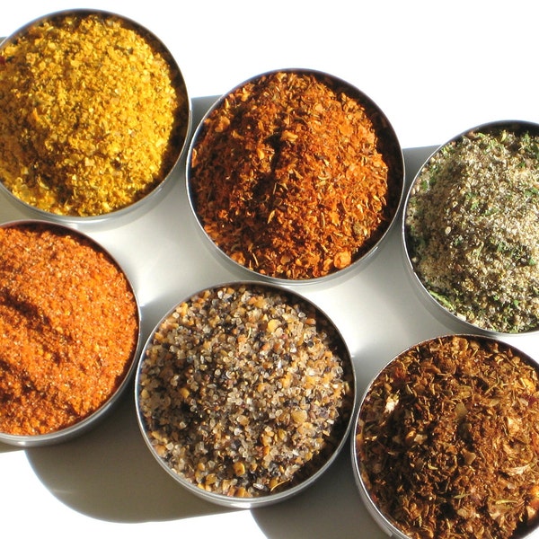 SALE Spice Sampler - 6 spices for gourmet cooking - diy gift for foodies / hostess / gift for men and women