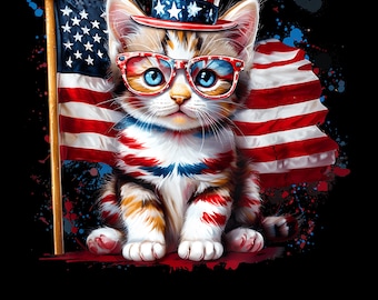 4th of July Red White and Blue Baseball Ice Cream Drip Boys PNG