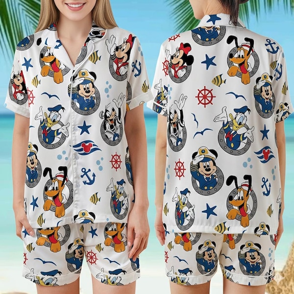 Disney Cruise Line 2026 Pajama Set, Mickey and Friends Cruise Trip Pajama, Let's Cruise Sleepwear, Disney Cruise Pajama Gift