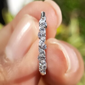 Moissanietclustertrouwring, ronde marquise ronde stapelring met meerdere stenen voor dames