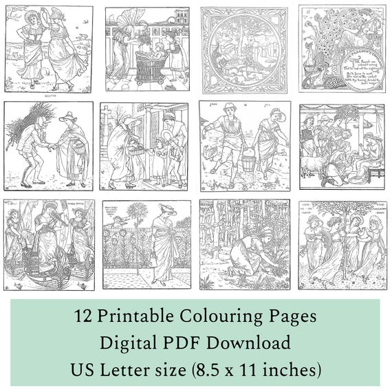 ウォルター・クレイン アンティーク塗り絵 | ヴィンテージアートブック