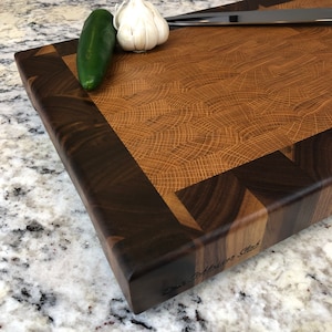 Large Custom End Grain Cutting Board, Butcher Block, Brisket Board, Charcuterie Board, Personalized Gift, Cooking Gift, Grilling Gift