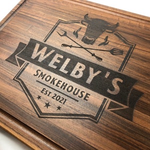 Large Custom Cutting Board Butcher Block, Brisket Board, Charcuterie Board, Personalized Gift, Wedding Gift, Cooking Gift, Grilling Gift image 1