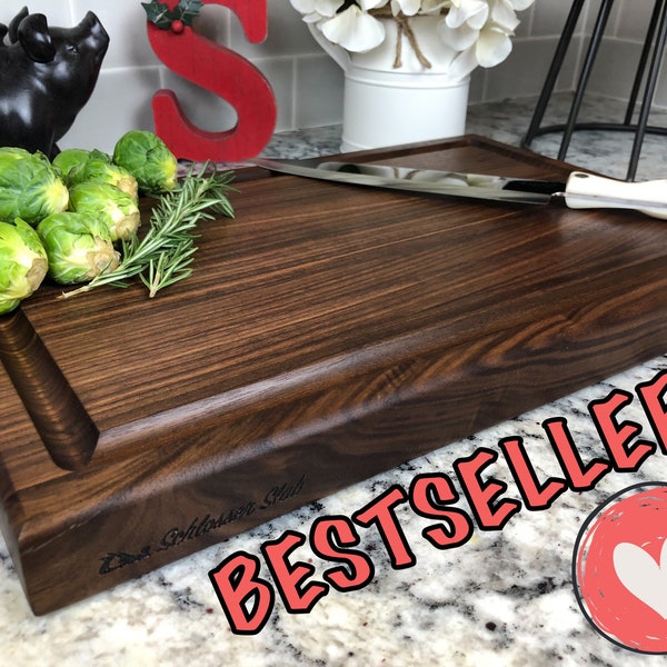 Large Cutting Board Butcher Block, Brisket Board, Charcuterie Board, Personalized Gift, Wedding Gift, Cooking Gift, Grilling Gift, BBQ