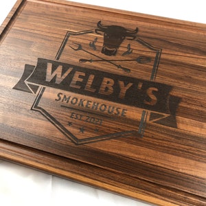 Large Custom Cutting Board Butcher Block, Brisket Board, Charcuterie Board, Personalized Gift, Wedding Gift, Cooking Gift, Grilling Gift image 3