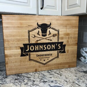 Large Custom Cutting Board Butcher Block, Brisket Board, Charcuterie Board, Personalized Gift, Wedding Gift, Cooking Gift, Grilling Gift image 6