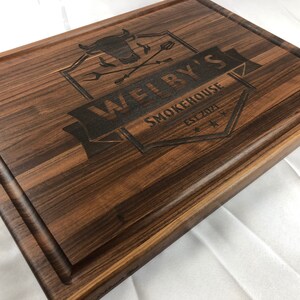 Large Custom Cutting Board Butcher Block, Brisket Board, Charcuterie Board, Personalized Gift, Wedding Gift, Cooking Gift, Grilling Gift image 4