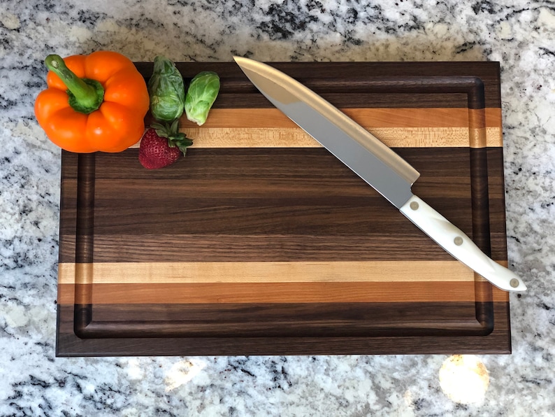 Large Wood Cutting Board Butcher Block Charcuterie Board Etsy
