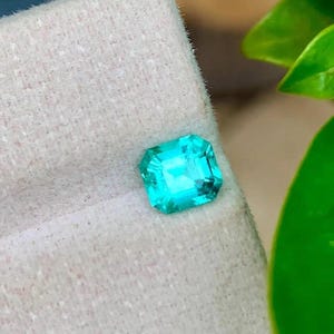 9.10 GIE Certified Natural Paraiba Tourmaline Neon Blue Asscher Cut Loose Gemstone Jewelry Ring Size