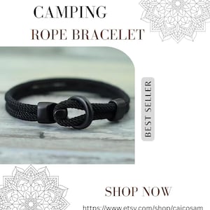 Handmade Paracord Survival Bracelet: Double Layer Camping Gear/ Climbing & Adventure, Outdoor Gift for Him/Men&#39;s Daily Style Bracelet