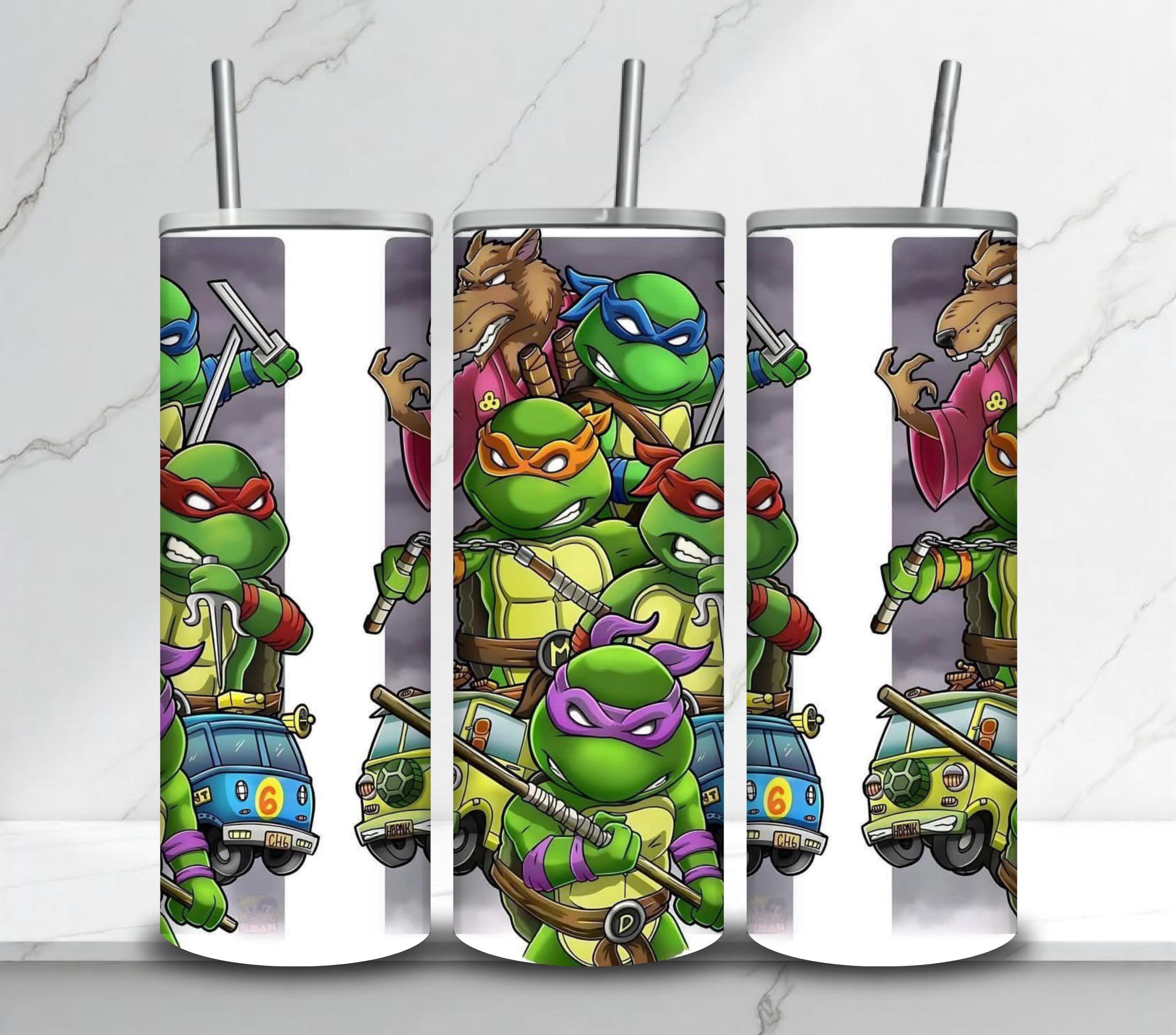 TMNT Tumbler Wrap PNG: Ninja Turtles Sublimation Design (Digital Download)