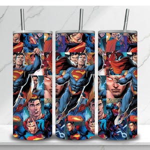 Hero-Inspired 20oz Stainless Steel Tumbler | Super Strength Comic Style Cup | Gift for Superhero Fans & Collectors